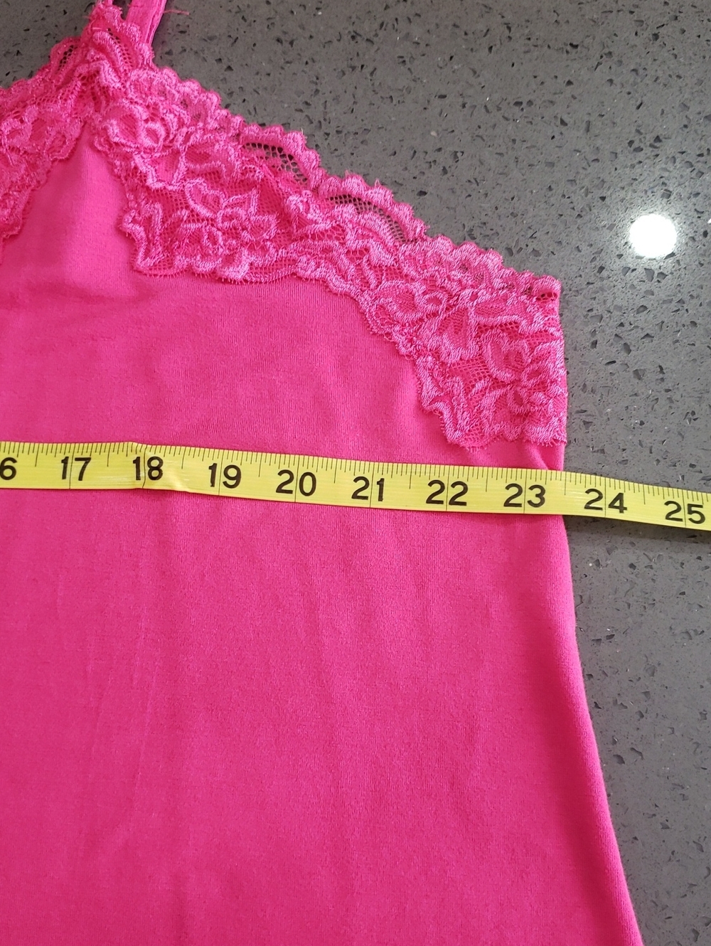 Lane Bryant Hot Pink Lace-Trim Cami, Size 26-28 - Picture 7 of 10